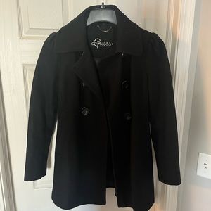 Black Peacoat from Guess